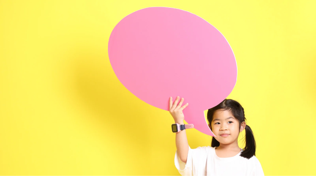 Female student practicing oral skills